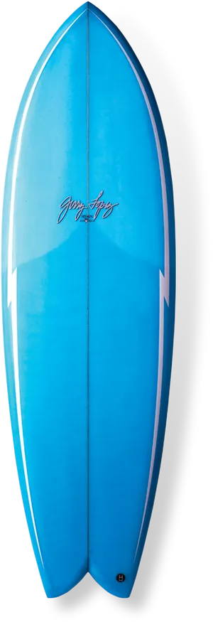 Blue Surfboard Against Wall PNG Image