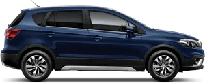 Blue Suzuki Crossover Side View PNG Image