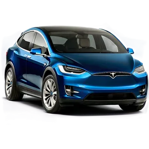 Blue Tesla Model X Dynamic Png 06282024 PNG Image