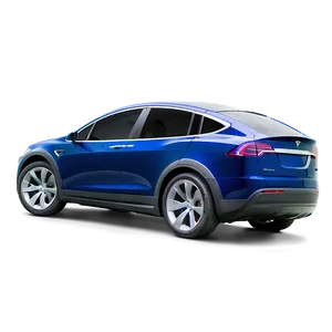 Blue Tesla Model X Dynamic Png 06282024 PNG Image