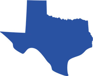 Blue Texas Outline Graphic PNG Image