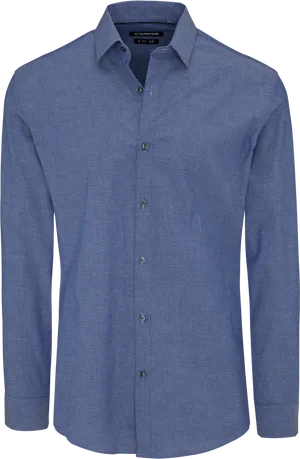 Blue Textured Dress Shirt PNG Image