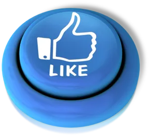 Blue Thumbs Up Like Button PNG Image