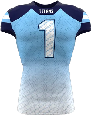 Blue Titans Sports Jersey Number1 PNG Image