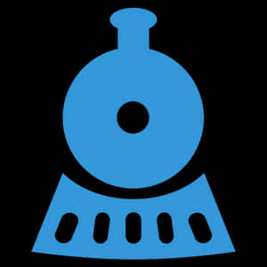Blue Train Icon PNG image with transparent background