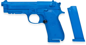 Blue Training Beretta Pistol PNG Image