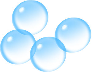 Blue Transparent Bubbles PNG Image