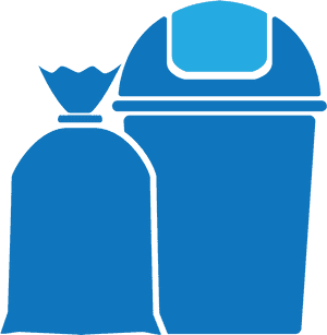 Shop Trash Bags By - Bin Clipart Blue, HD Png Download PNG image with transparent background