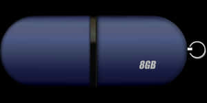 Blue U S B Flash Drive8 G B PNG image with transparent background
