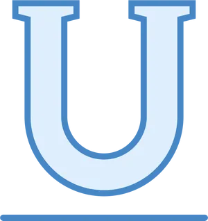 Blue_ Underline_ Letter PNG Image