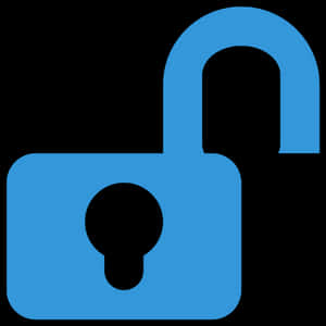 Blue_ Unlocked_ Padlock_ Icon PNG image with transparent background