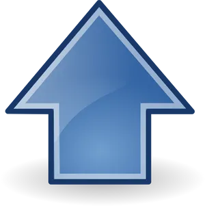 Blue Up Arrow Graphic PNG Image