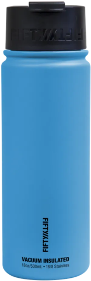 Blue Vacuum Insulated Water Bottle PNG Image