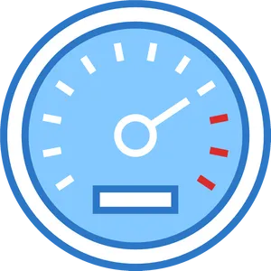 Blue Vehicle Speedometer Graphic PNG Image