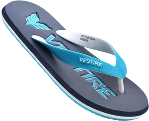 Blue Vestire Ladies Chappal Style4544 PNG Image