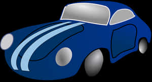 Blue Vintage Car Illustration PNG image with transparent background