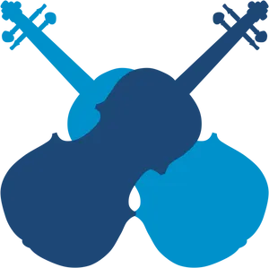 Blue Violin Clipart PNG Image