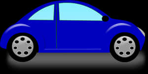 Blue Volkswagen Beetle Illustration PNG image with transparent background