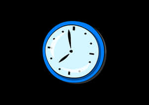 Blue Wall Clock Illustration PNG image with transparent background