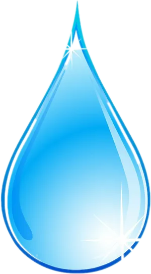 Blue Water Drop Graphic PNG Image