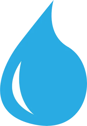 Blue Water Drop Graphic PNG Image