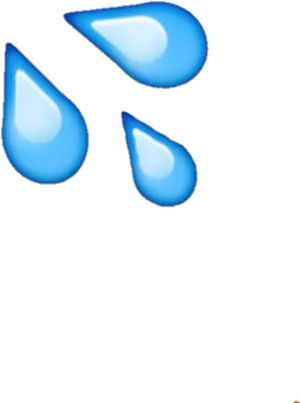 Blue Water Drops Graphic PNG Image