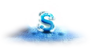 Blue Water Splash Letter S PNG Image