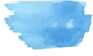 Blue Watercolor Brush Stroke PNG Image