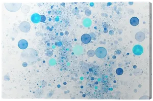 Blue Watercolor Bubbles Abstract Background PNG Image