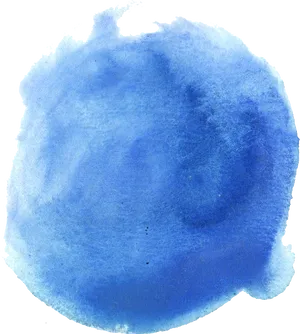 Blue Watercolor Circle Texture PNG Image