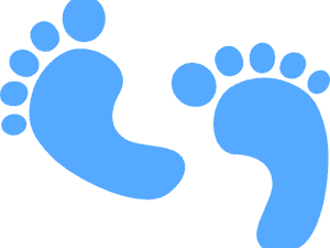 Light Blue Clipart Blue Baby Foot - Transparent Background Baby Clip Art, HD Png Download PNG image with transparent background
