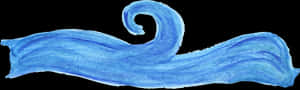 Blue Watercolor Wave Graphic PNG