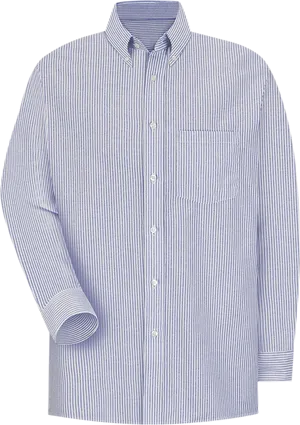 Blue White Striped Dress Shirt PNG Image