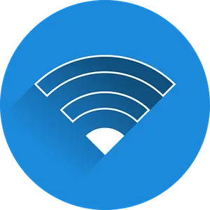 Blue Wi Fi Symbol Icon PNG Image