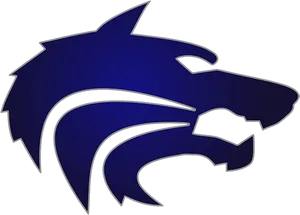 Blue Wolf Logo Graphic PNG Image