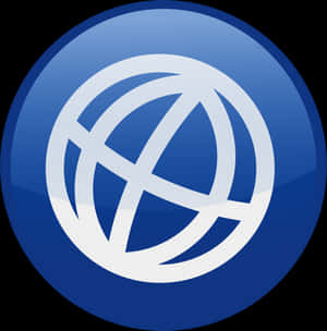 Blue World Network Icon PNG image with transparent background