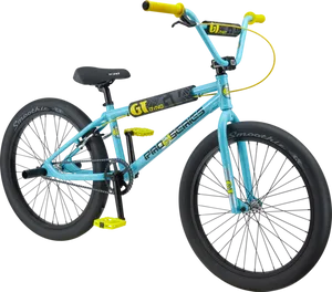 Blue Yellow B M X Bike PNG Image