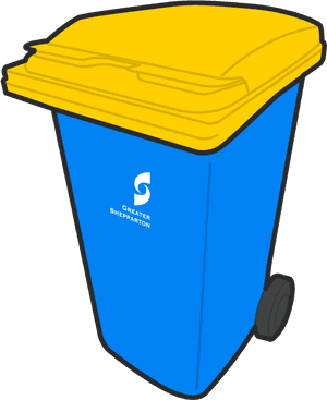 Yellow Lid Recycle Greater - Blue And Yellow Recycling Bin, HD Png Download PNG image with transparent background