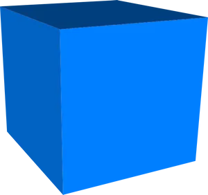 Blue3 D Cube Graphic PNG Image