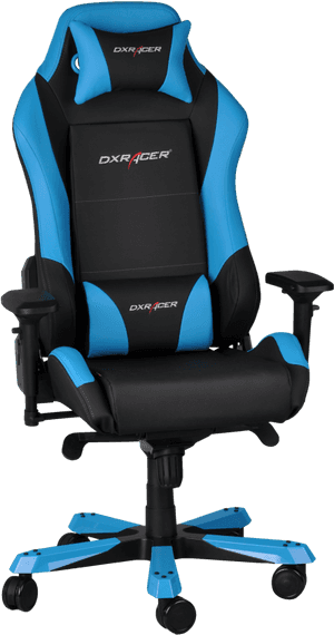 Blueand Black Gaming Chair D X Racer PNG with transparent background