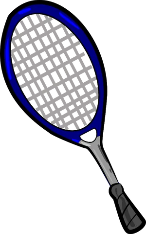 Blueand Black Tennis Racket PNG Image