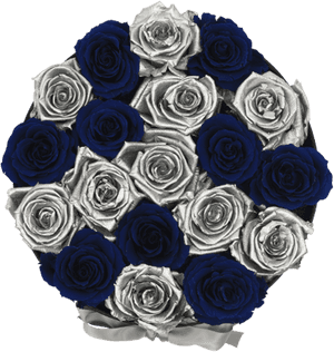 Orb Deluxe Blue And Silver Checkered Roses'Class='lazyload - Blue Rose, HD Png Download PNG with transparent background