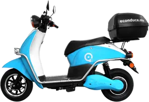 Blueand White Electric Scooter PNG Image