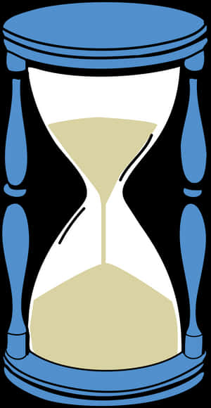 Blueand White Hourglass PNG with transparent background