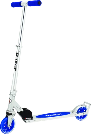 Blueand White Kick Scooter PNG Image