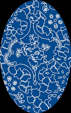 Blueand White Pysanka Pattern PNG image with transparent background