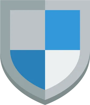 Blueand White Quartered Shield PNG Image