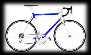 Blueand White Road Bike Illustration PNG with transparent background