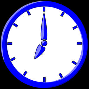 Blueand White Simple Clock PNG image with transparent background
