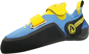 Blueand Yellow Climbing Shoe PNG Image